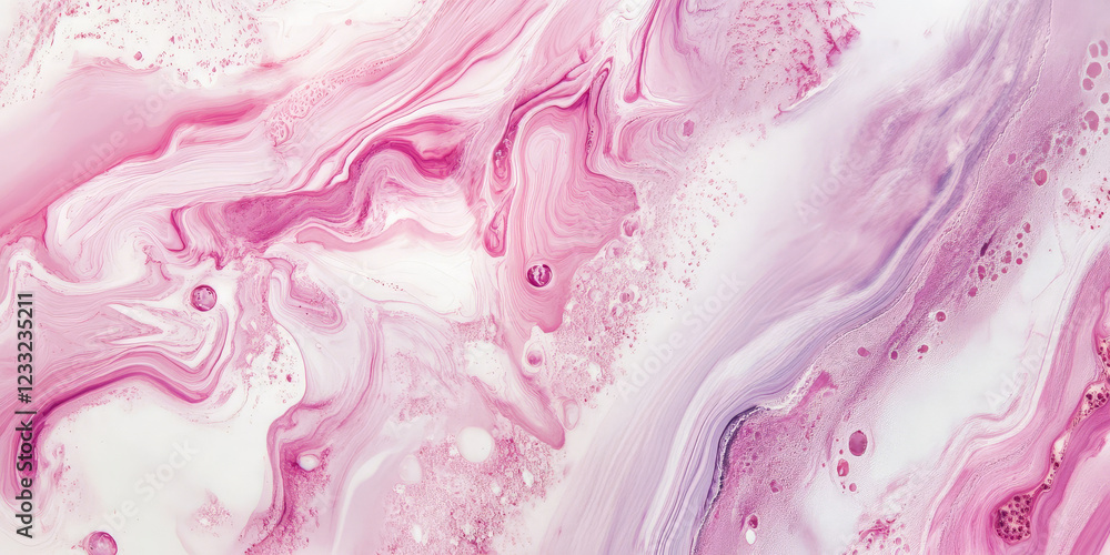 Obraz premium Light marble texture with delicate pastel pink and white veins for an elegant and refined look.