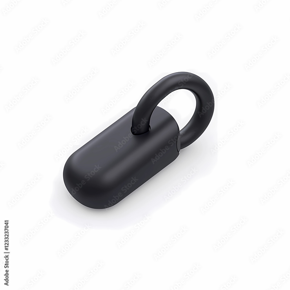 A smart bike lock with secure black style and pristine white design, providing modern security A smart bike lock with secure black style and pristine white design, providing modern security