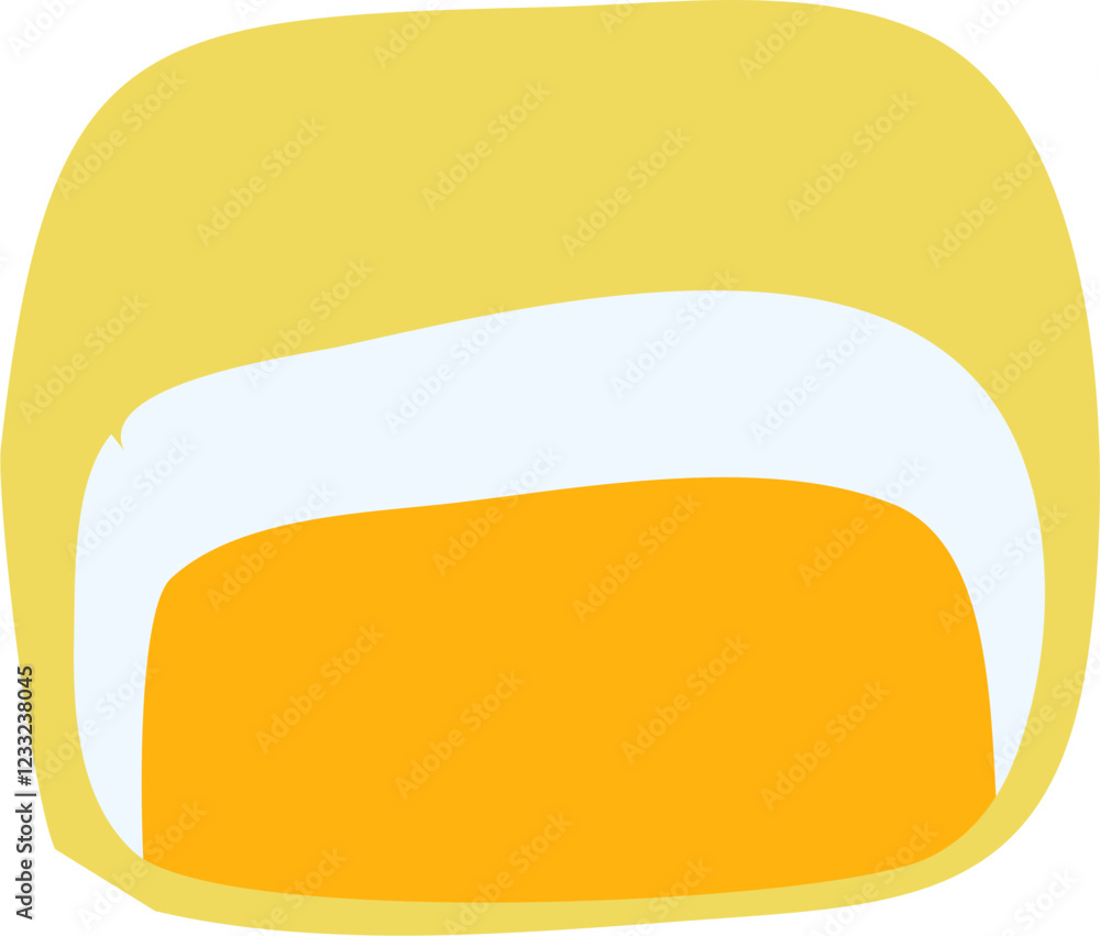 Hong Kong mango pancake illustration Hong Kong mango pancake illustration