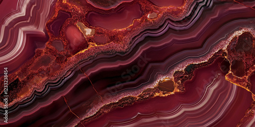 Wallpaper Mural Abstract burgundy agate texture background with deep, wine-red hues and organic veining. A rich and dramatic design for sophisticated visuals. Torontodigital.ca