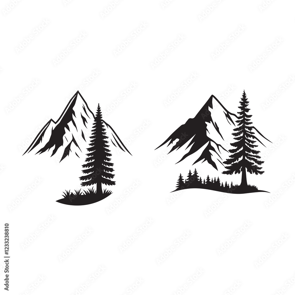 Obraz premium Mountain Vector Collection Set