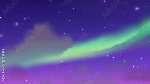 Wallpaper Mural Magical Purple Night Sky with Aurora Borealis Torontodigital.ca