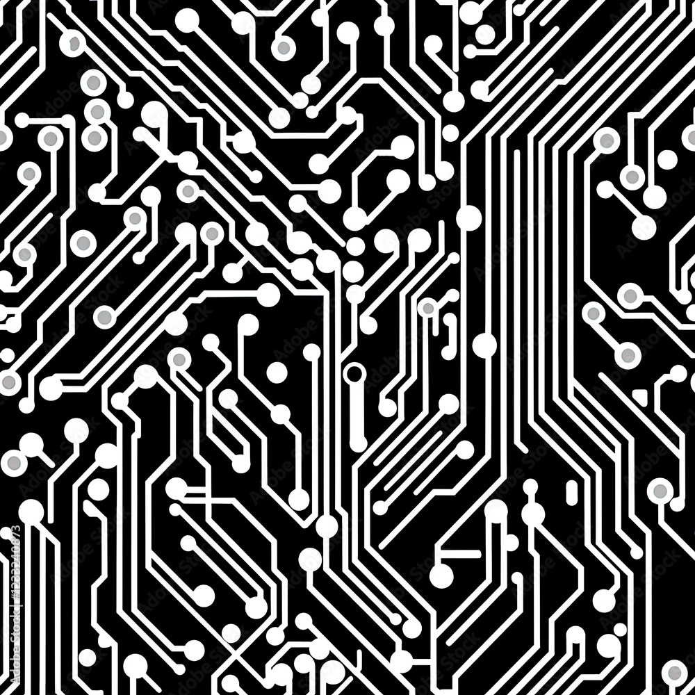 Circuit Board Technology Seamless Pattern Texture Circuit Board Technology Seamless Pattern Texture