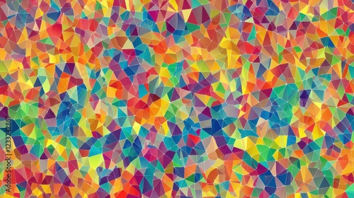 Vibrant Colorful Geometric Pattern with Abstract Shapes and Textures
