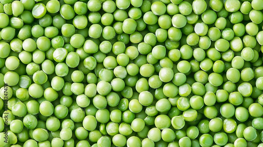 Green Peas Isolated on Crisp White Background Green Peas Isolated on Crisp White Background