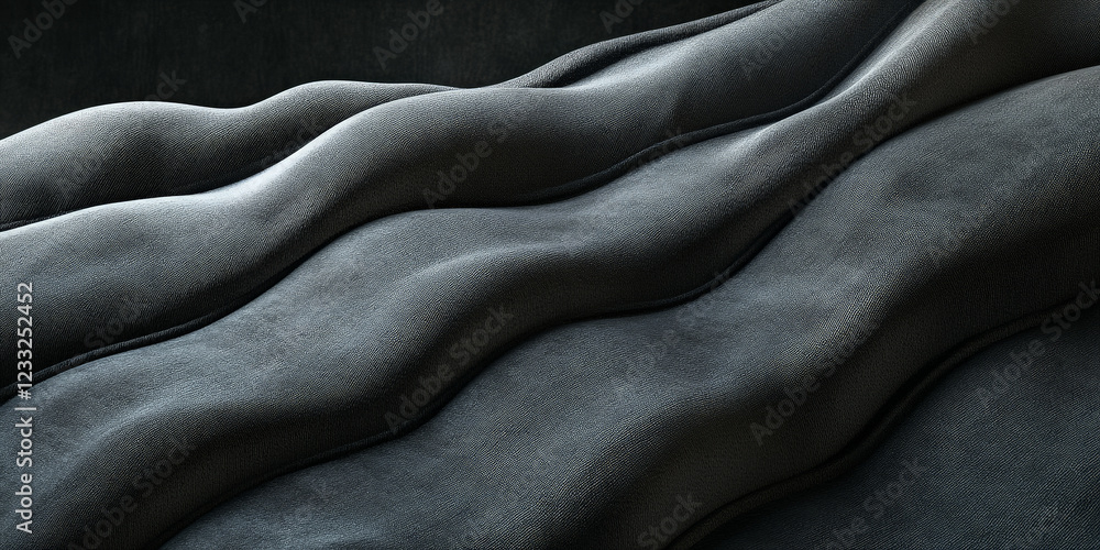 Black velvet-like background with soft folds and shadows, exuding luxury and elegance. Perfect for high-end product photography. Black velvet-like background with soft folds and shadows, exuding luxury and elegance. Perfect for high-end product photography.