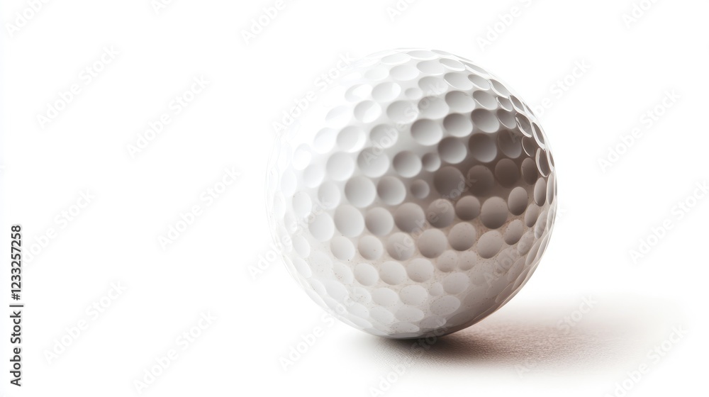 Isolated image of a golf ball on a white background complete with full depth of field and clipping path Isolated image of a golf ball on a white background complete with full depth of field and clipping path