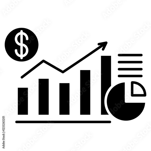 statistic icon element for design