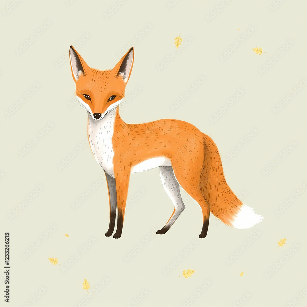 Fototapeta premium The image of fox. fox in the forest.
