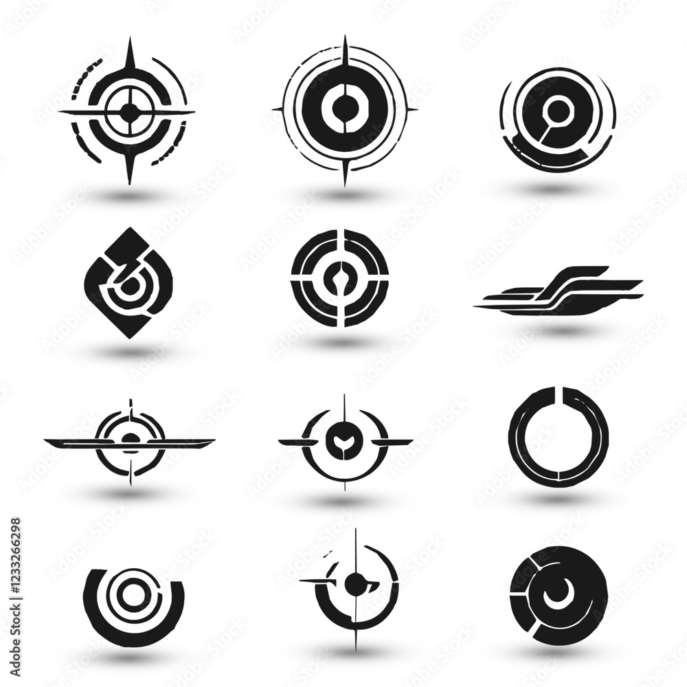 Logo collection, Abstract design concept creative Set logo symbol design futuristic Logo collection, Abstract design concept creative Set logo symbol design futuristic