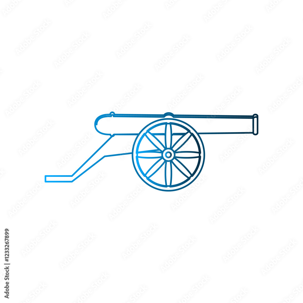 Fototapeta premium Cannon icon design template