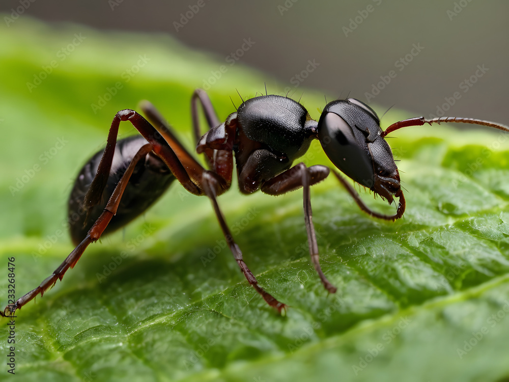 Black Carpenter Ant Close-Up: A detailed macro photograph reveals the intricate details of a black carpenter ant. Black Carpenter Ant Close-Up: A detailed macro photograph reveals the intricate details of a black carpenter ant.