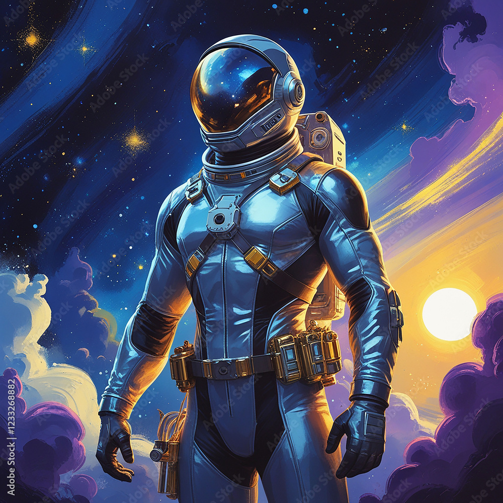 Naklejka premium astronaut in space