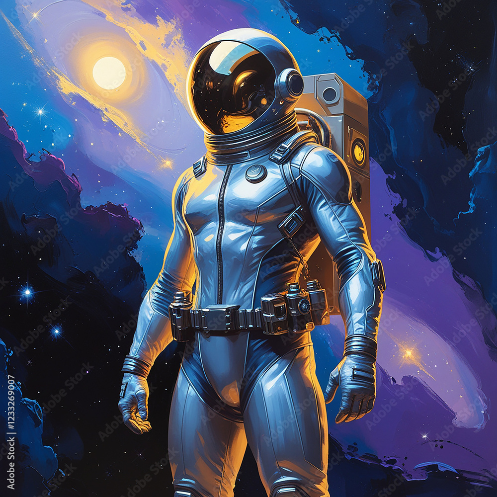 Naklejka premium astronaut in space