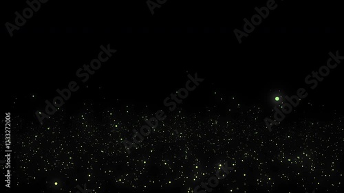 Particles, 4K, black background, glow, gradient, special effects, animation, background, material, nature, motion, simple, pattern, effect, light, green, beautiful
