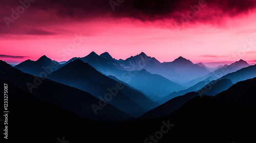 Paysage mystique de montagnes énergisantes et enchanteur en france photo