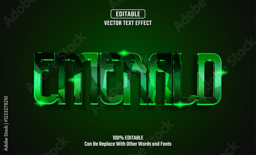 Emerald Editable Vector Text Effect.