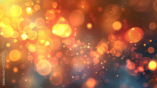 A vibrant abstract background featuring colorful bokeh lights.