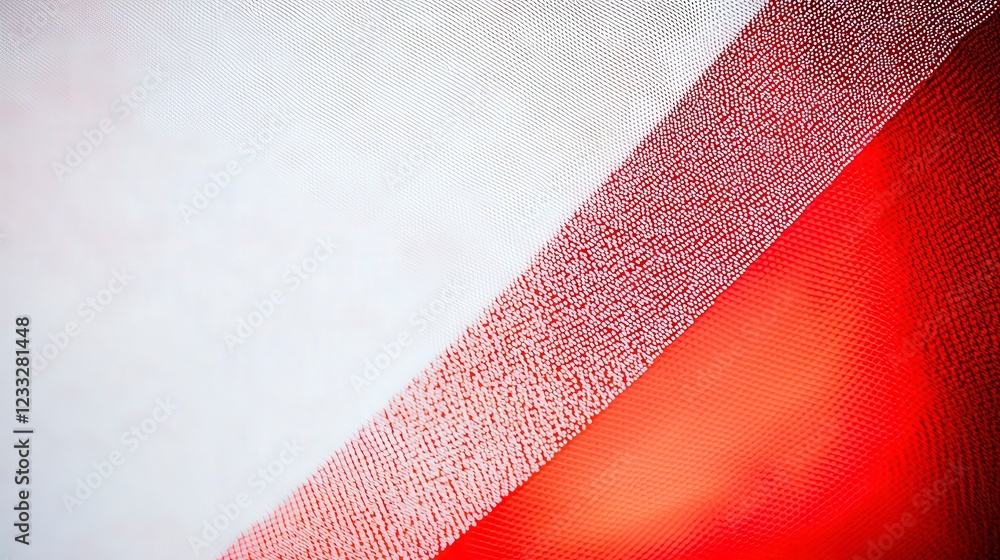 Fototapeta premium Abstract Texture of Fabric with Red and White Color Contrast