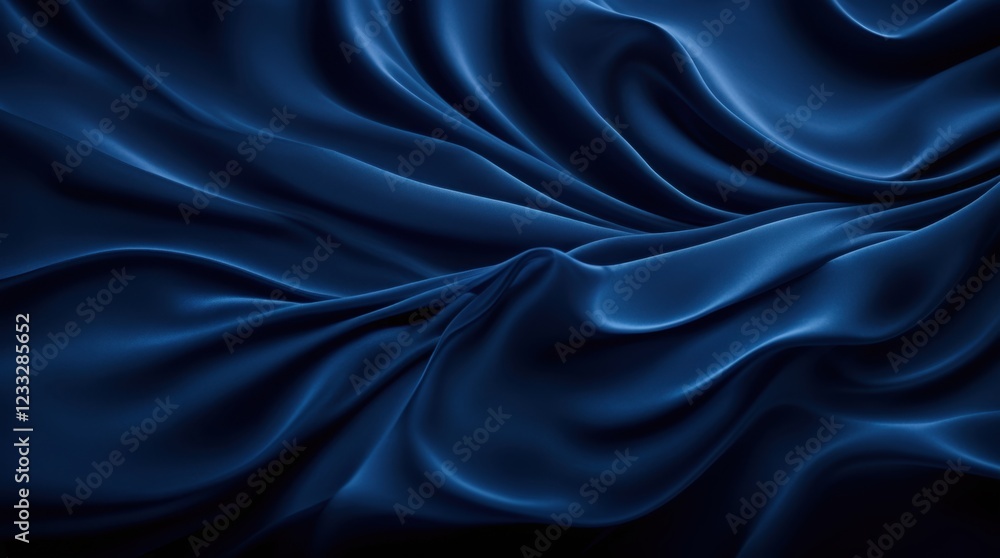 Laid-back blue waves form abstract flowing fabric pattern Laid-back blue waves form abstract flowing fabric pattern