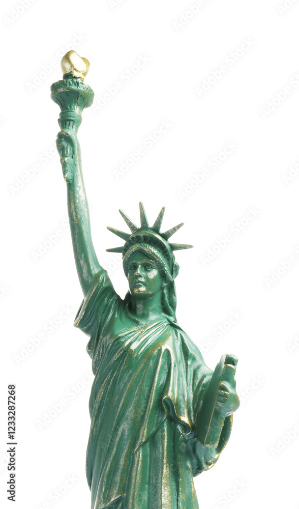 Fototapeta premium Statue of Liberty isolated on white. Symbol of freedom