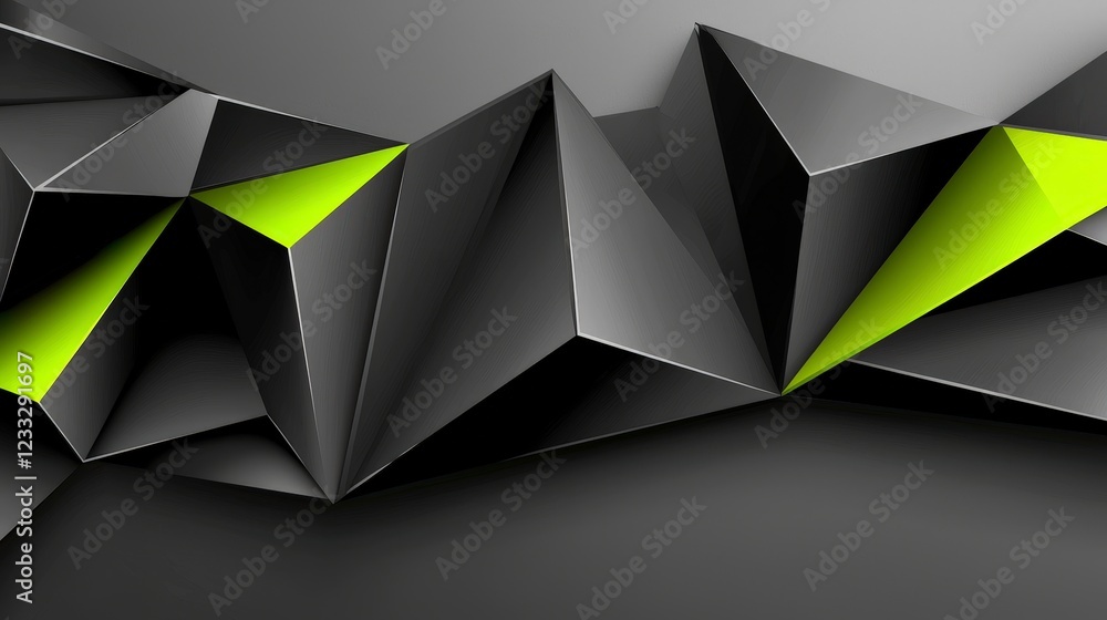 Geometric Abstract Design with Sharp Angles and Bright Accents Geometric Abstract Design with Sharp Angles and Bright Accents