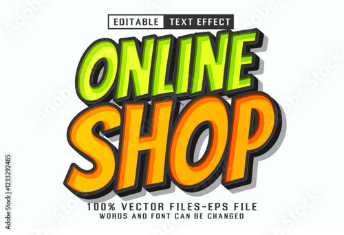 Online Shop Editable Text Effect