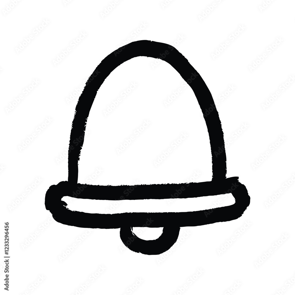 Hand Drawn Sketch Of A Simple Bell Icon Hand Drawn Sketch Of A Simple Bell Icon