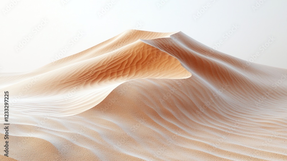 Obraz premium Serene Desert Dunes: A Breathtaking Panorama of Sandy Waves