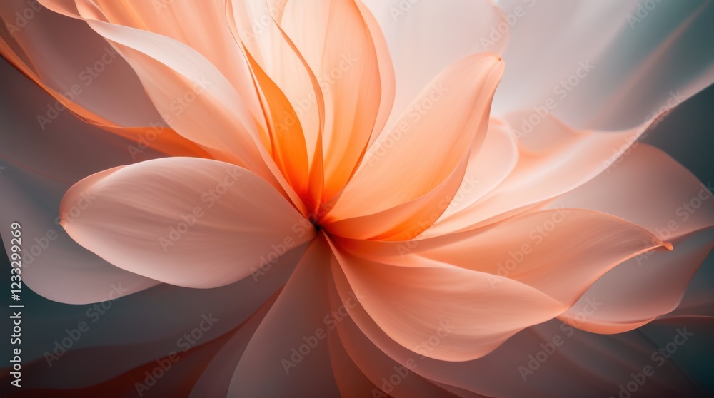 Pink and blue hues in an abstract design with gentle flow Pink and blue hues in an abstract design with gentle flow