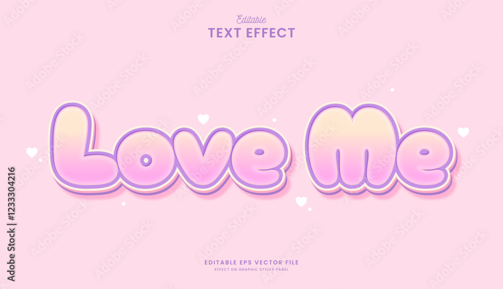 decorative love me editable text effect design decorative love me editable text effect design