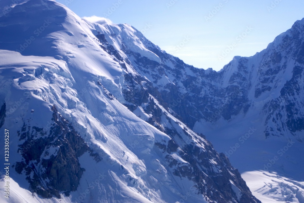 Obraz premium Majestic Snow-Covered Slopes of Denali