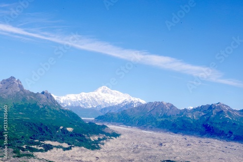 Denali Summit from the Sky – A Stunning Aerial Perspective photo