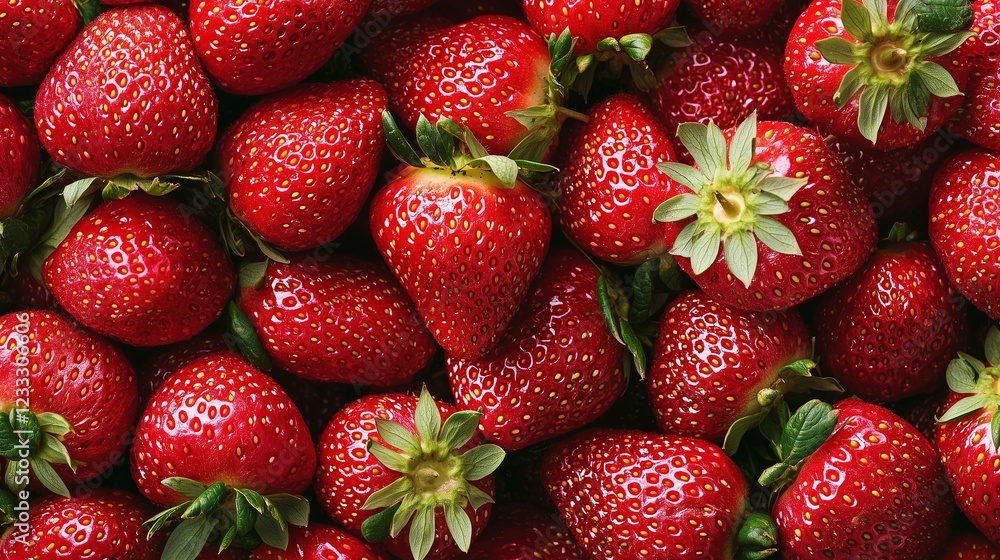 Fresh Red Strawberries Background Texture Healthy Eating Summer Fruit and Vitamin C Concept Fresh Red Strawberries Background Texture Healthy Eating Summer Fruit and Vitamin C Concept