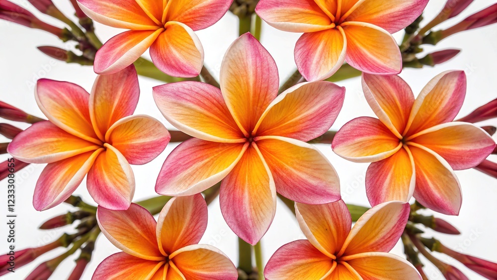 Symmetrical Flower Pattern In Vivid Colors Symmetrical Flower Pattern In Vivid Colors