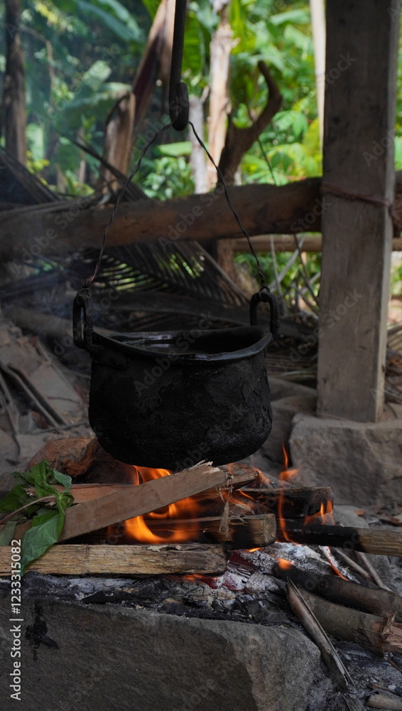 cooking on the campfire