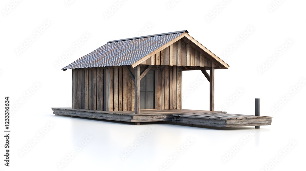 Modern and Rustic Wooden Houses Portrait In White Background with Stunning Architecture Modern and Rustic Wooden Houses Portrait In White Background with Stunning Architecture