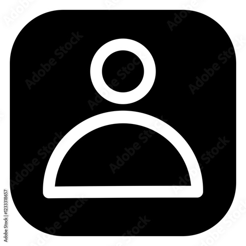 icon Contact in black color and glyph style