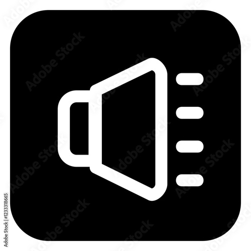 icon Sound And Vibration in black color and glyph style