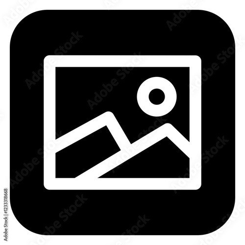 icon Gallery in black color and glyph style