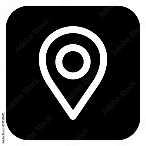 icon Location in black color and glyph style