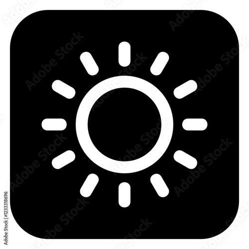 icon Display And Brightness in black color and glyph style