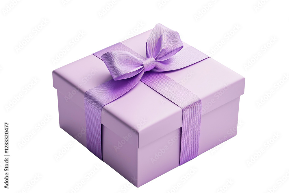 Obraz premium Purple box with a bow on top of it