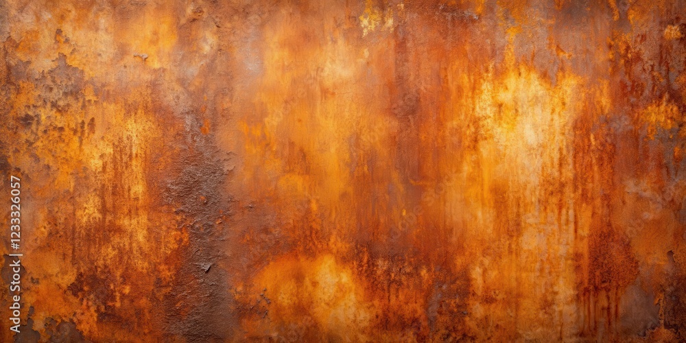 Obraz premium Rustic iron texture background with weathered orange and brown hues, iron, rust, background, texture, weathered, orange, brown, vintage