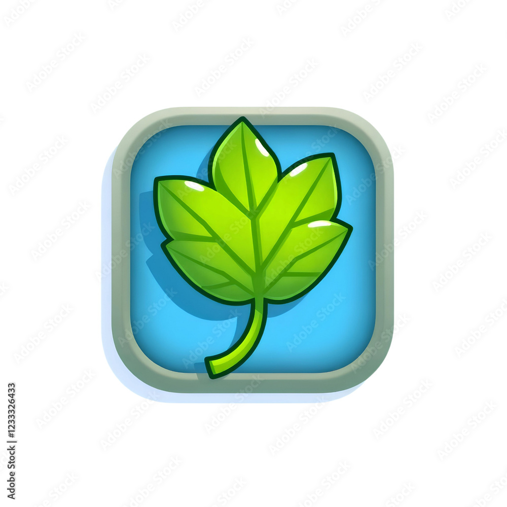 green leaf app icon high quality png isolated on transparent background green leaf app icon high quality png isolated on transparent background