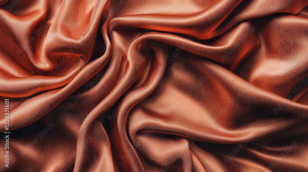 Luxurious Copper Satin Fabric with Soft and Smooth Texture Luxurious Copper Satin Fabric with Soft and Smooth Texture