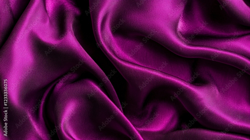 Obraz premium Smooth and Luxurious Purple Satin Fabric Draped Background Texture