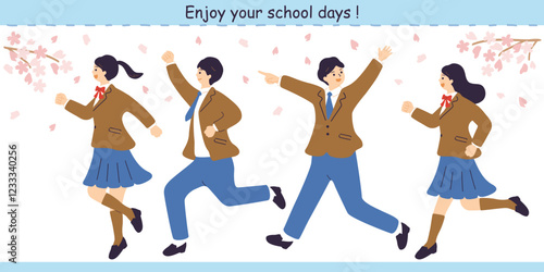 駆け抜ける学生たち