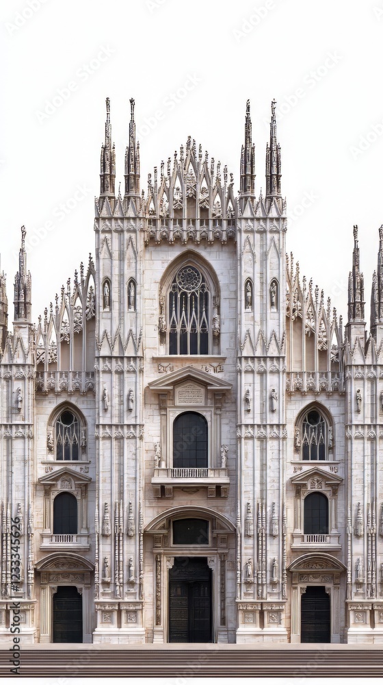 Ornate facade of a grand cathedral Ornate facade of a grand cathedral