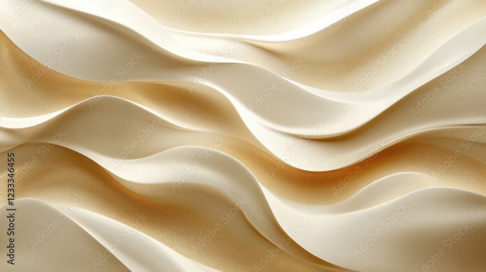 Obraz premium Creamy waves texture background, studio shot, abstract design